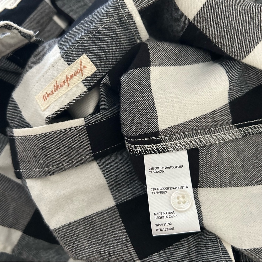 NWT Weatherproof Vintage Buffalo Black and White Flannel | Size S - Picture 7 of 7